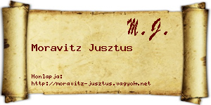 Moravitz Jusztus névjegykártya
